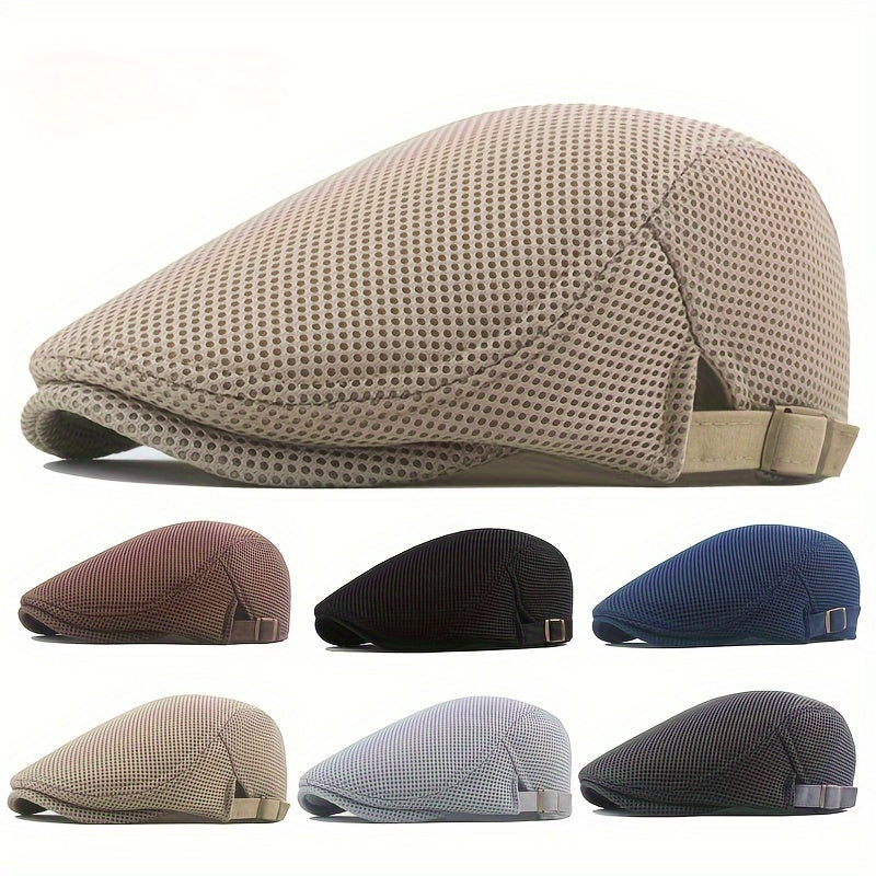 Classic Men's Breathable Flat Cap - Lightweight and Stylish Summer Cap