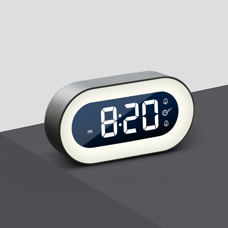 Digital Alarm Clock with Night Light - Multifunctional & Compact