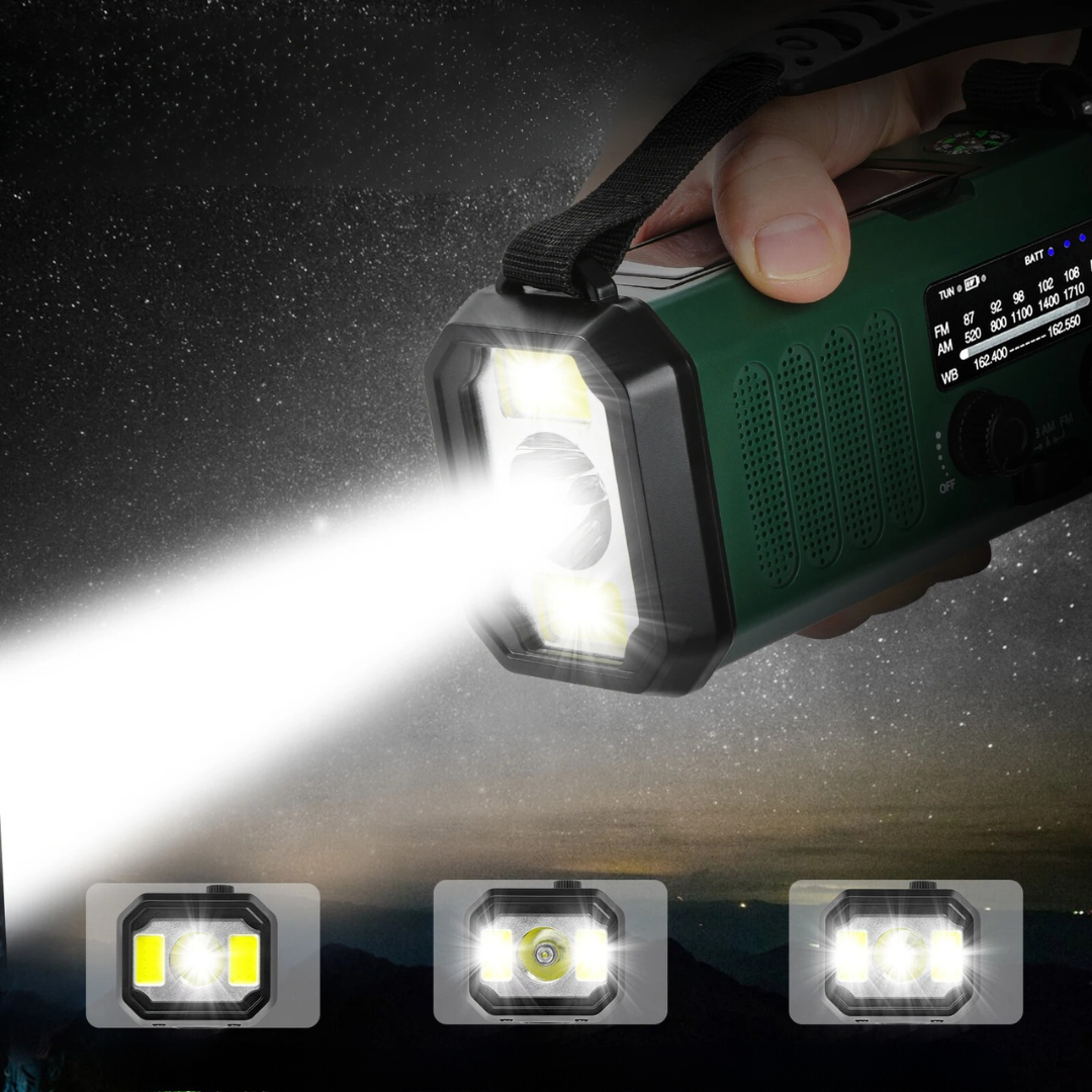Emergency Solar Hand-Crank Radio