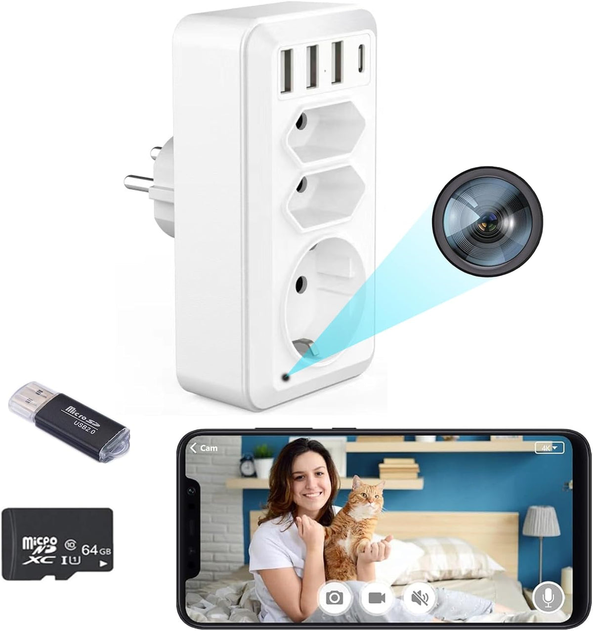 Hidden WiFi Outlet Camera - SecureSocket