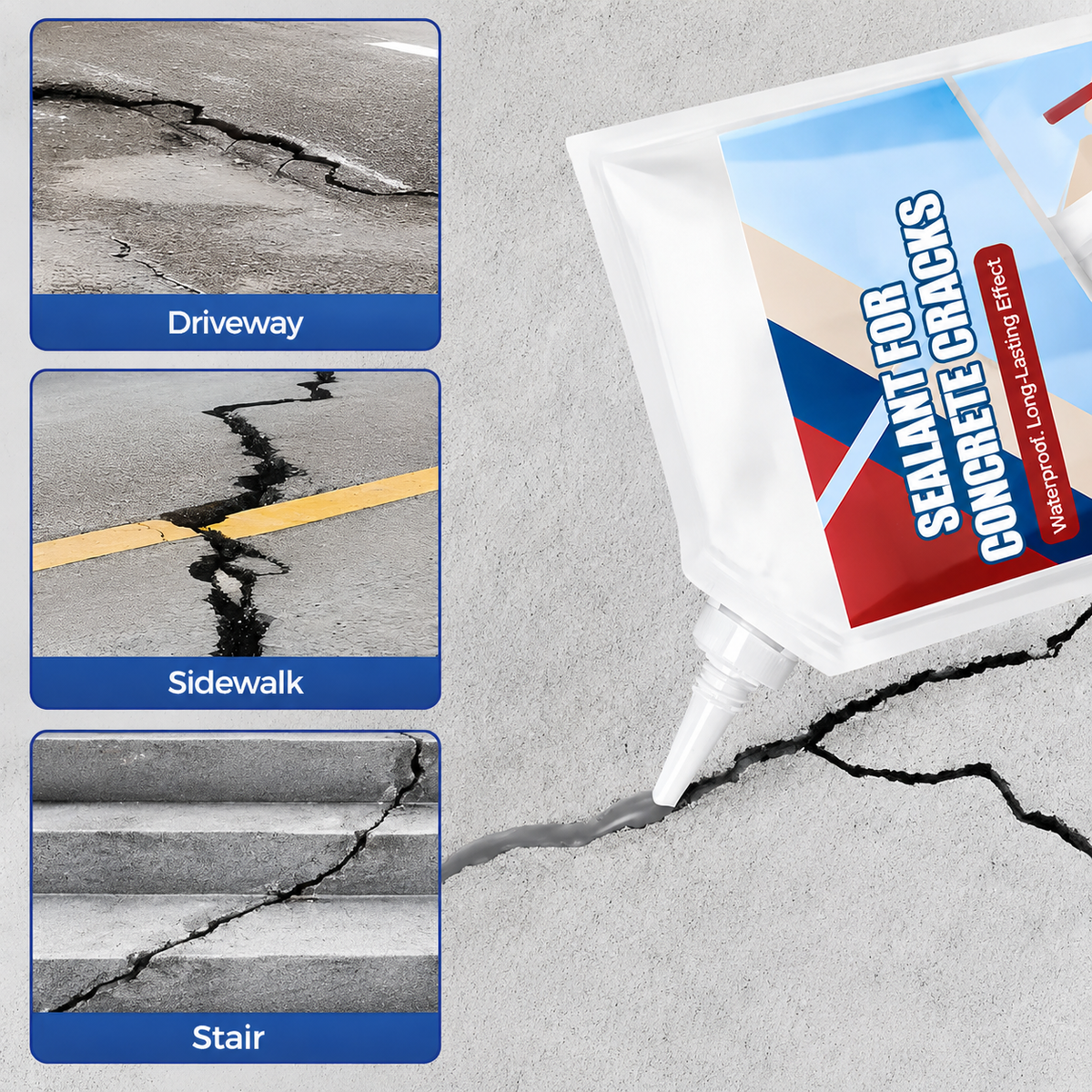High-Performance Concrete Crack Sealant – Waterproof & Weatherproof