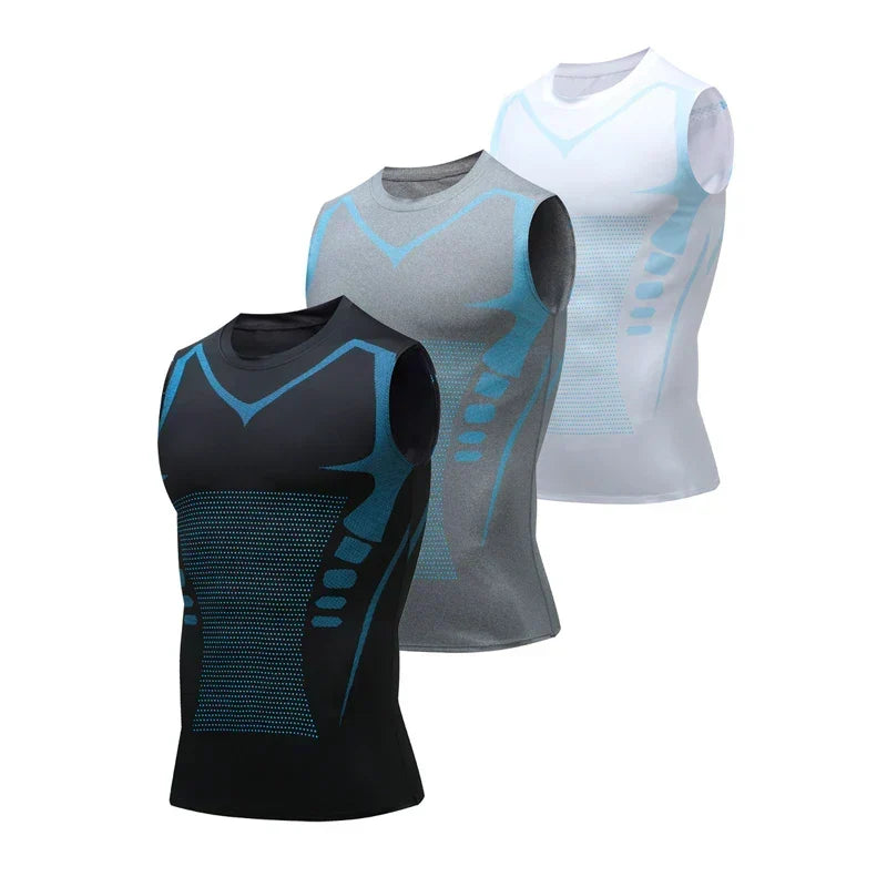 Ionic Compression Tank Top for Body Shaping and Posture Support