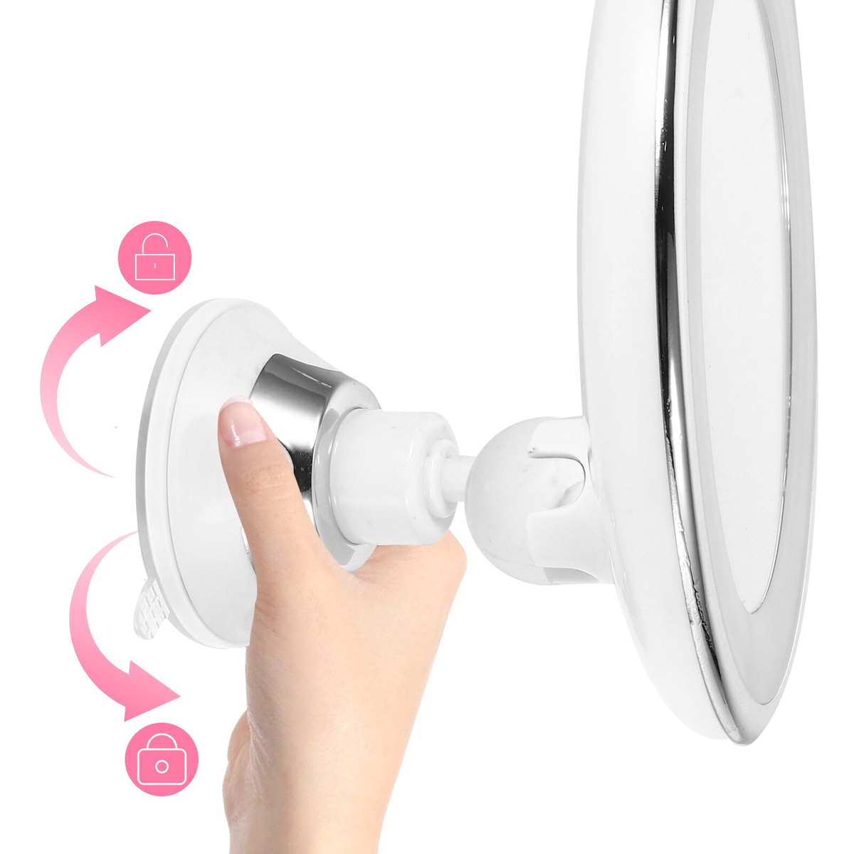 Lighted Makeup Mirror - LED Vanity Mirror with 10x Magnification for Precise Cosmetic Application