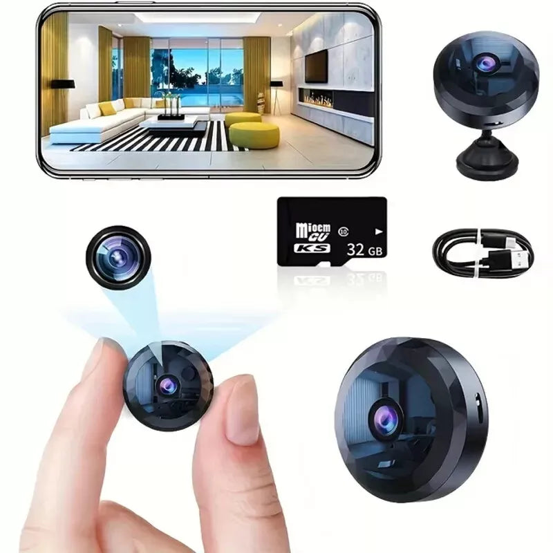 Magnetic Mini WiFi Surveillance Camera - 1080P HD with Night Vision and Motion Sensor