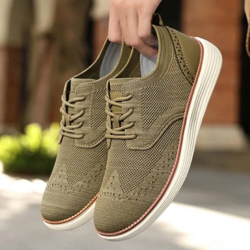 Men's Wingtip Lace-Up Casual Shoes