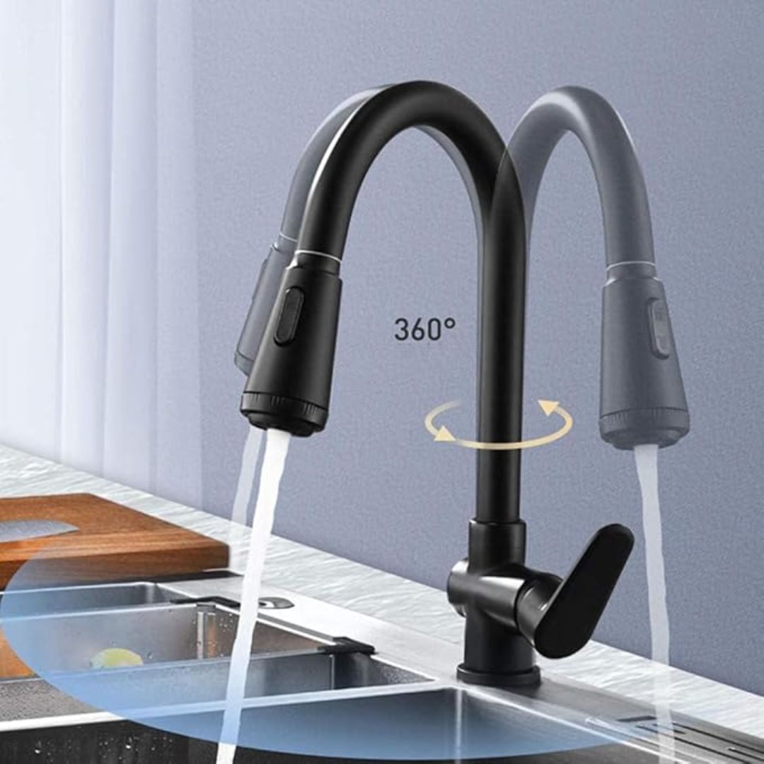 Modern Single-Handle Pull-Out Kitchen Faucet