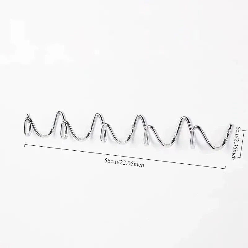 Modern Wavy Wall-Mounted Coat Rack – Stylish Multi-Hook Wall Coat Rack