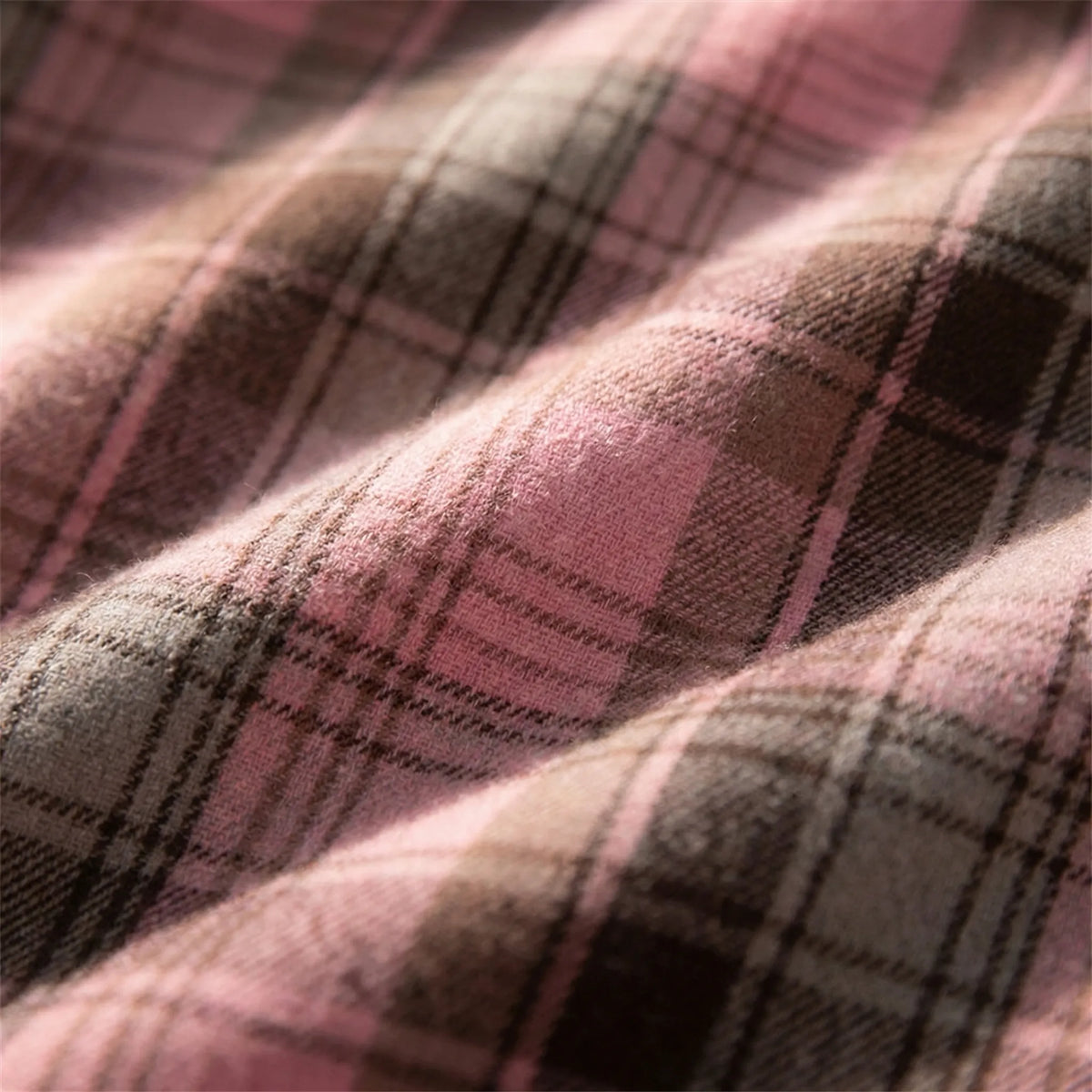Oversized Long-Sleeve Plaid Shirt