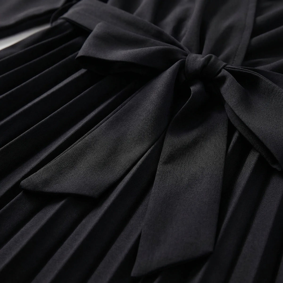 Pleated Maxi Dress with Lantern Sleeves