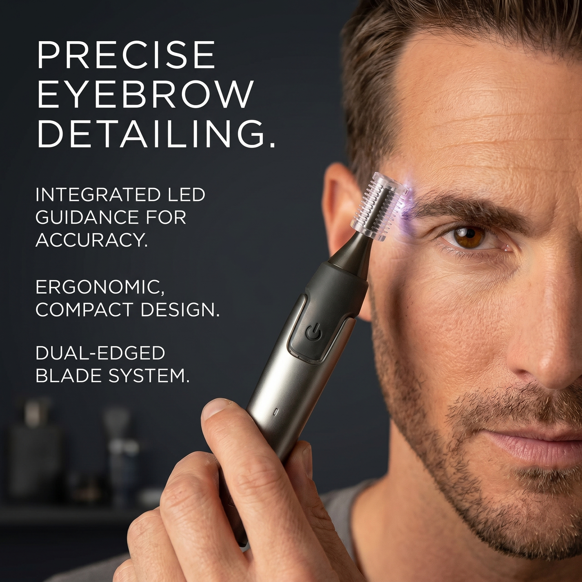 Precision Trimmer | Ultra-Thin Nose Hair Trimmer with Micro-Oscillating Blades | Ergonomic Design for Safe Hair Removal