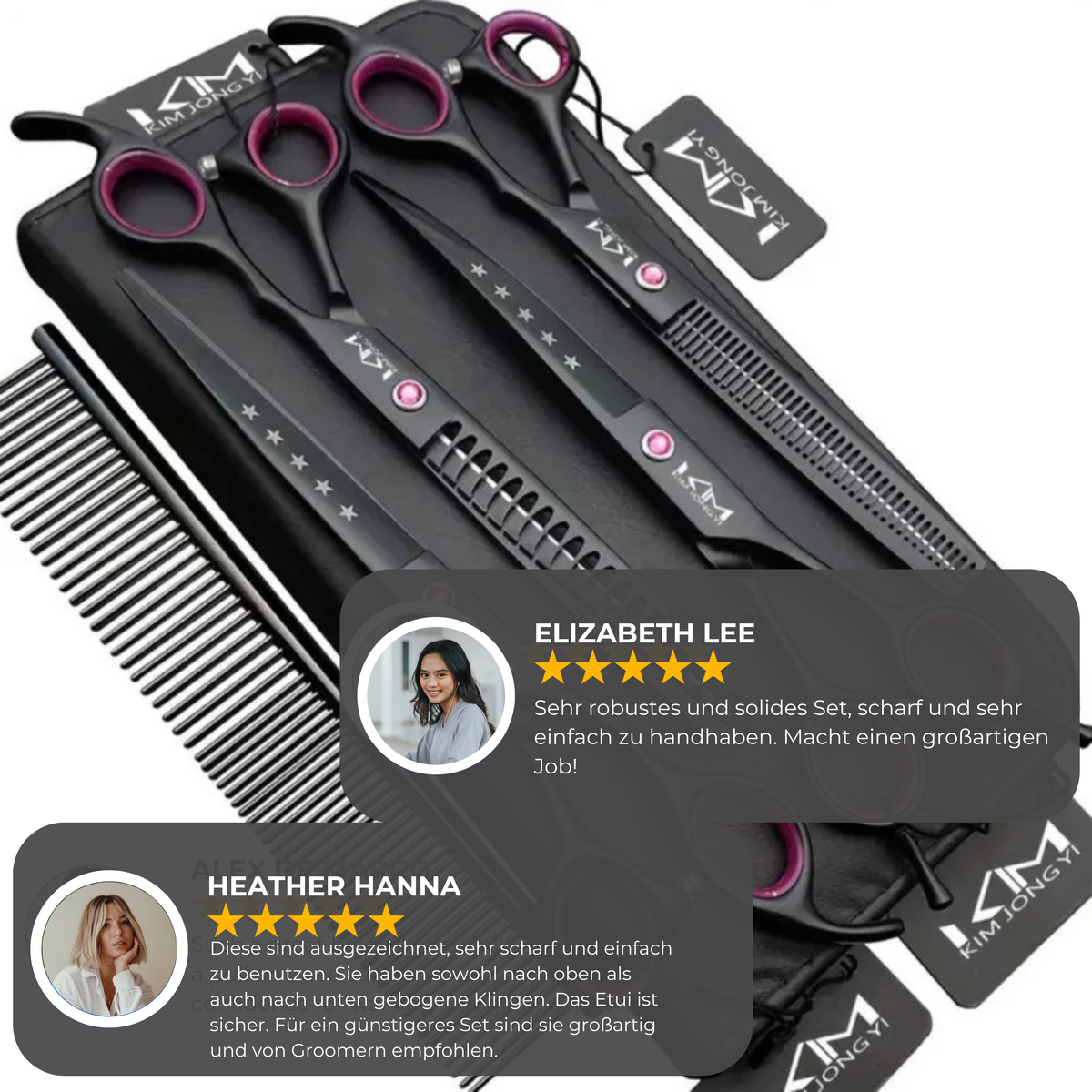 Professional Stainless Steel Pet Grooming Scissors Set