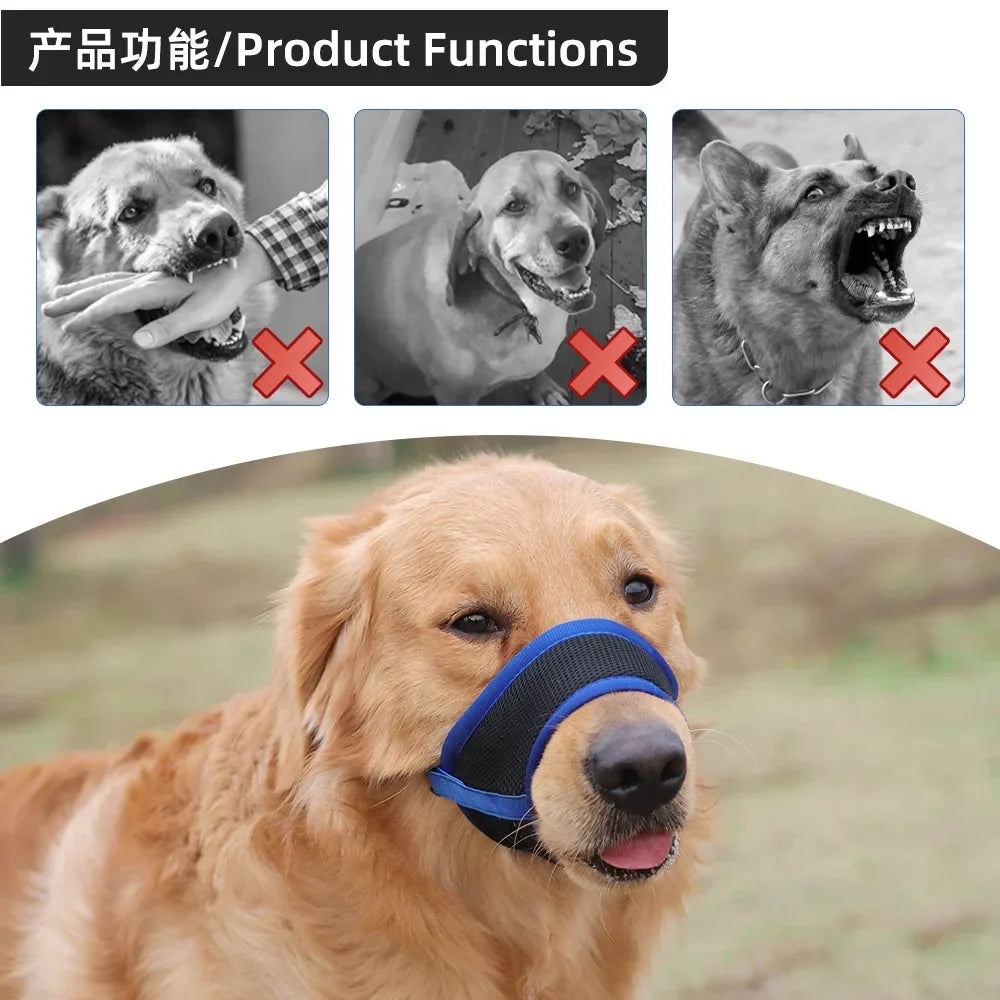 Soft Dog Muzzle to Prevent Barking and Biting