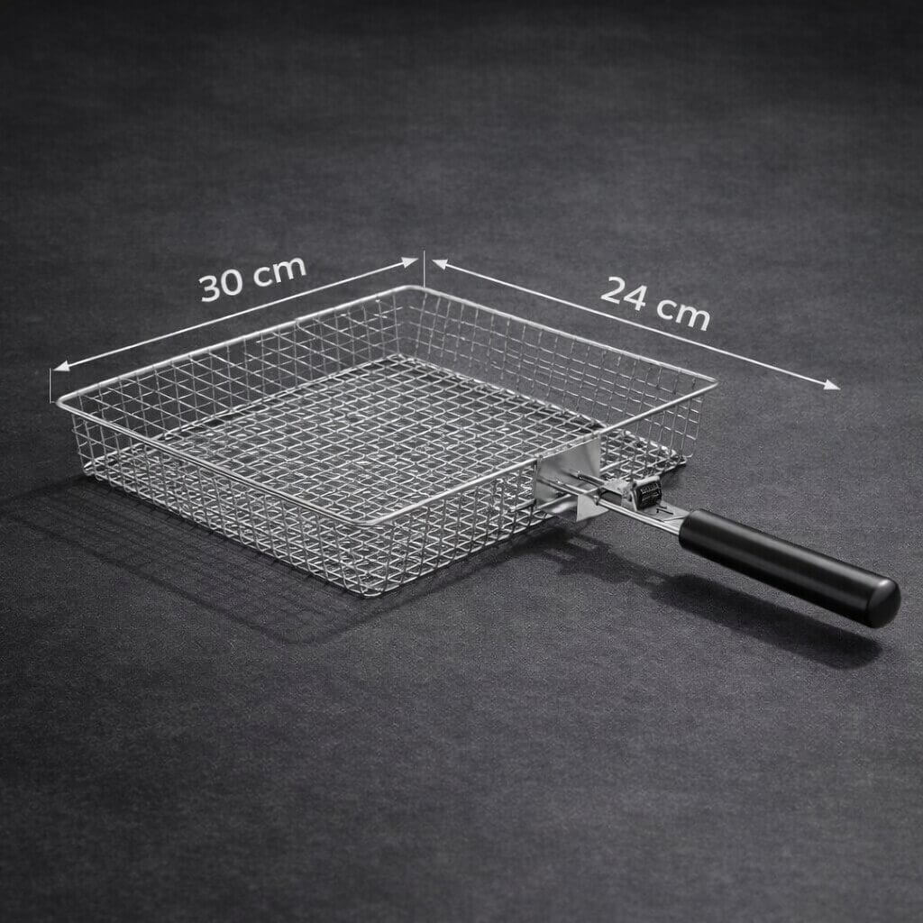 Stainless Steel BBQ Grill Basket - Even Heat Distribution