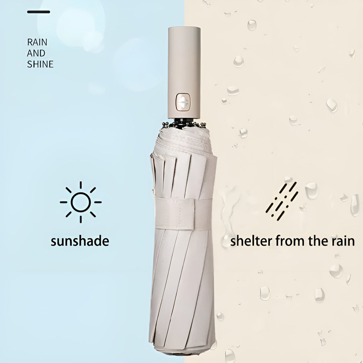 Unisex Compact Umbrella with UV Protection & Weather Resistance