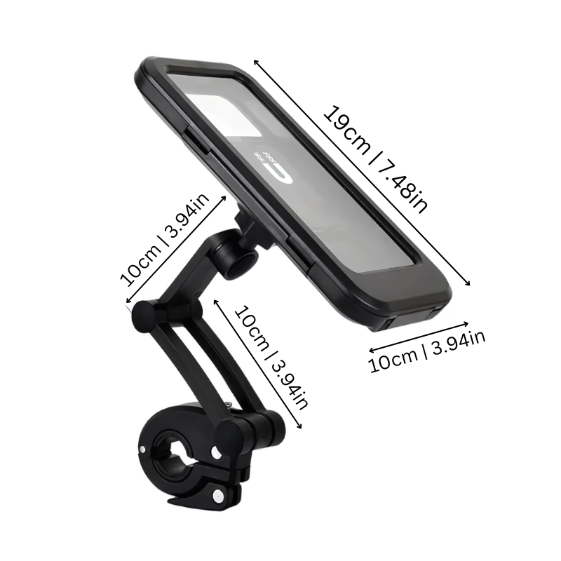 Waterproof Bike Phone Mount with 360-Degree Rotation