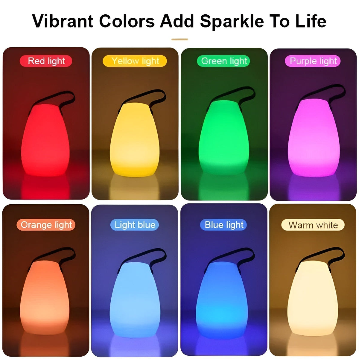 Wireless LED Table Lamp – Waterproof, Rechargeable, 16 Colors
