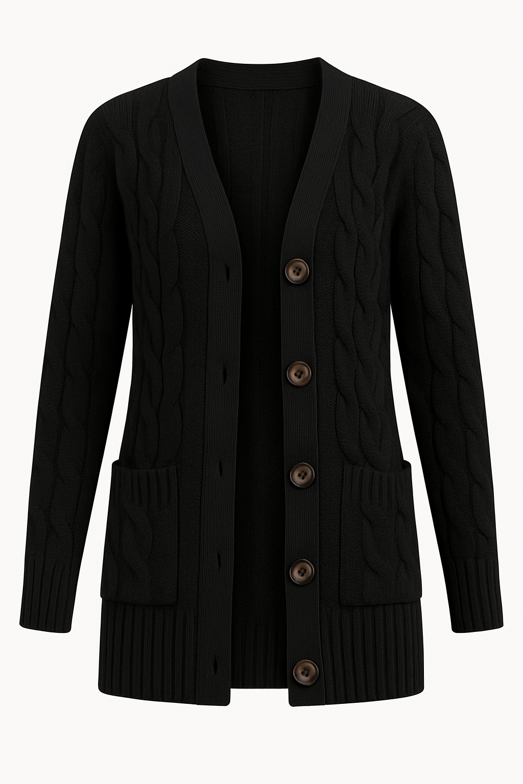 Women's Cable Cardigan — Lightweight Spring Layering