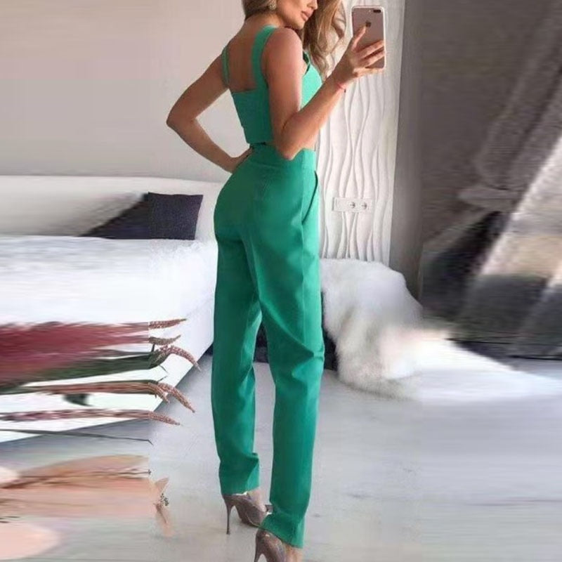 Women's Elegant 3-Piece Blazer Set with Pants & Top