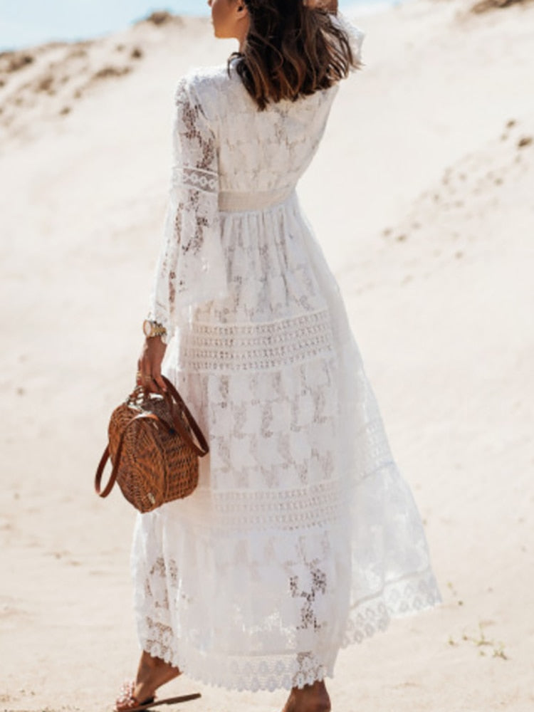 Women's Elegant Bohemian Summer Maxi Dress