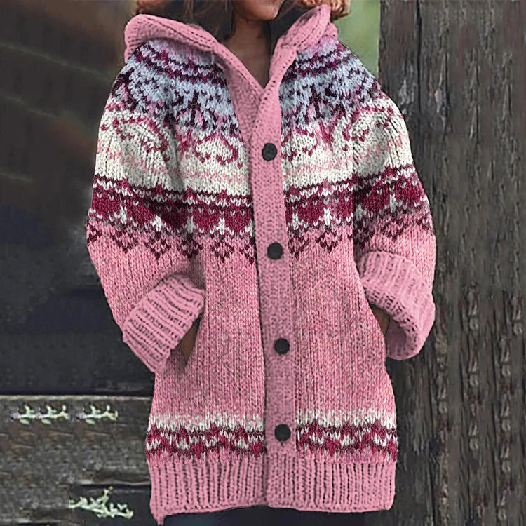 Women's Fair Isle Hooded Cardigan: Timeless Style & Coziness