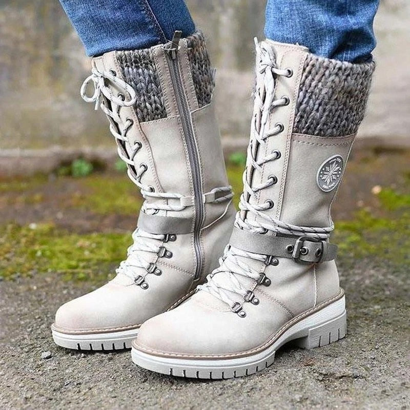 Women's Knee-High Lace-Up Boots
