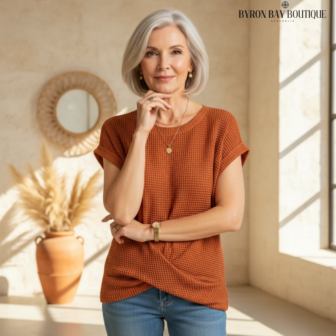 Women's Loose Fit Round Neck Top
