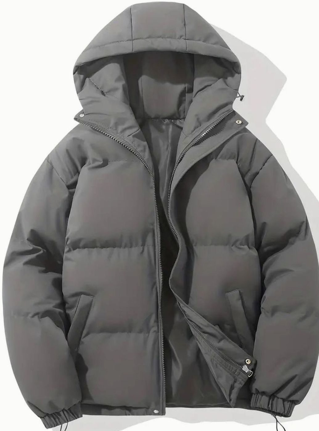 Women's Quilted Hooded Zip-Up Puffer Winter Jacket