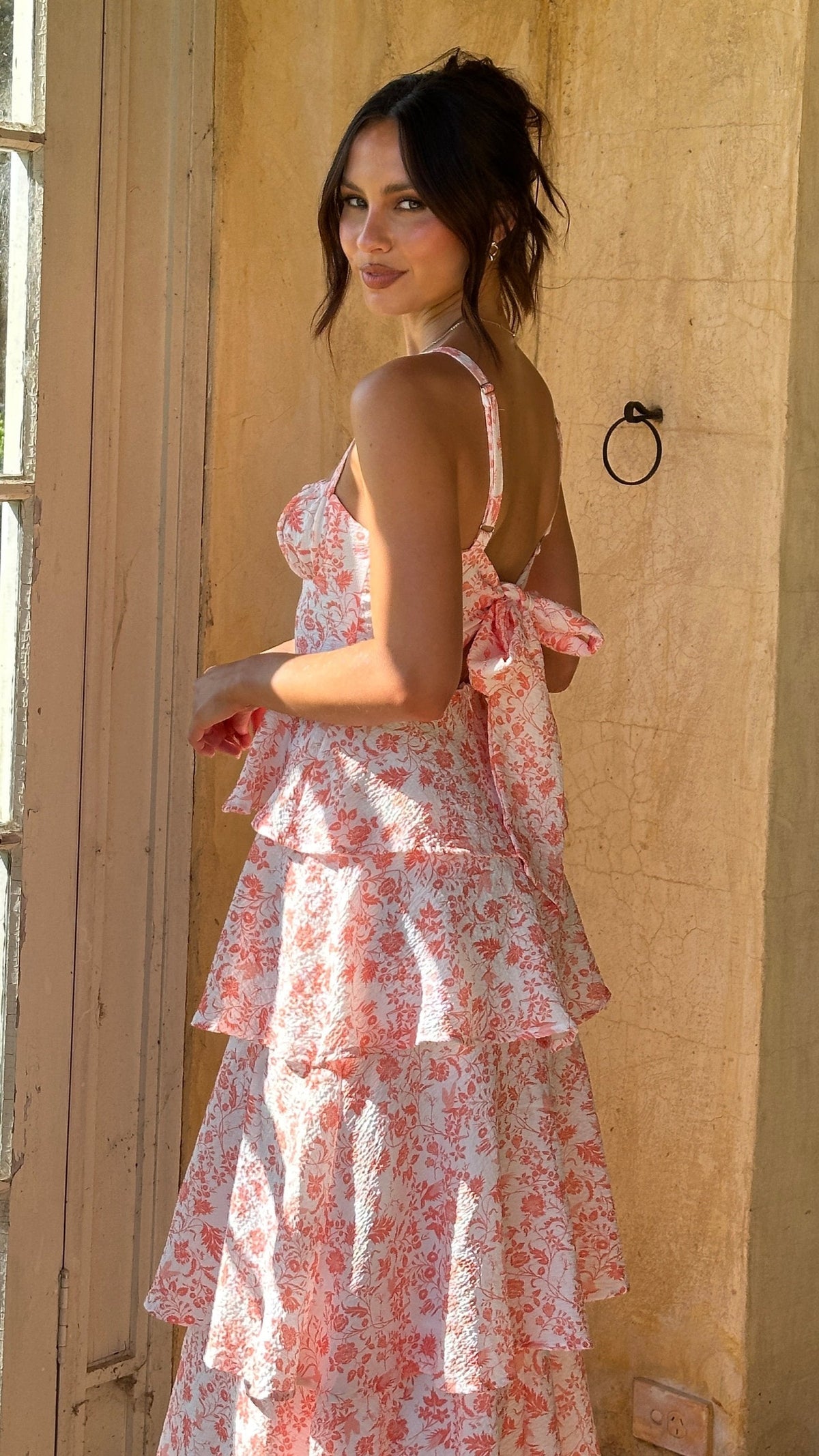 Women's Sleeveless Tiered Midi Dress