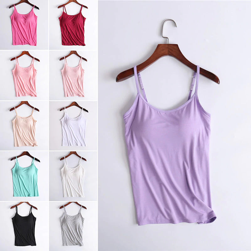 Women's Tank Top with Built-In Bra