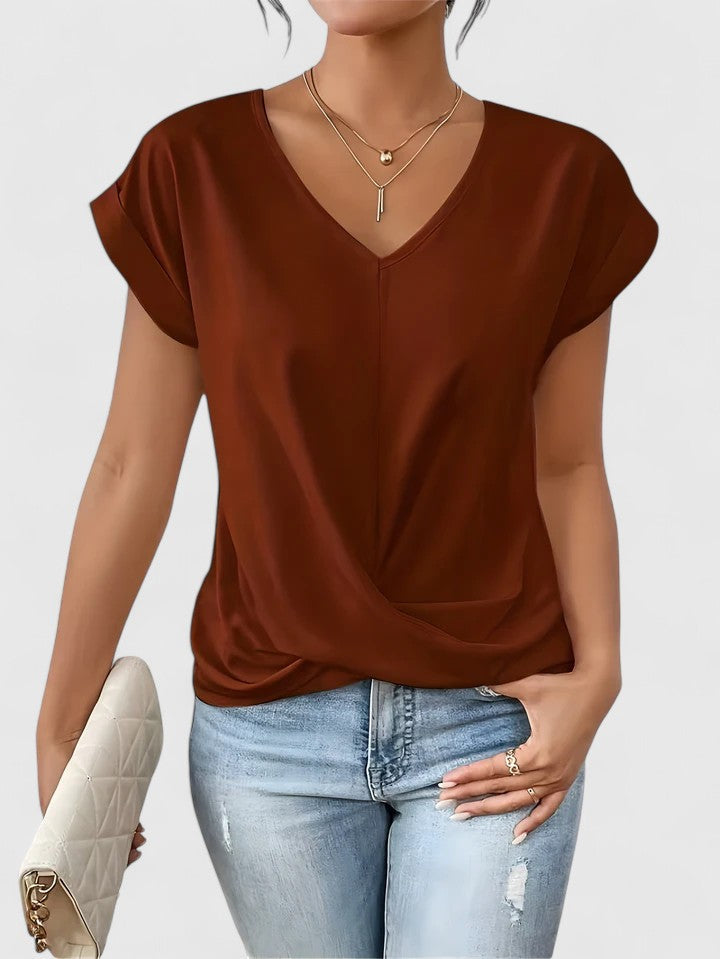 Women's Twist Front V-Neck Top