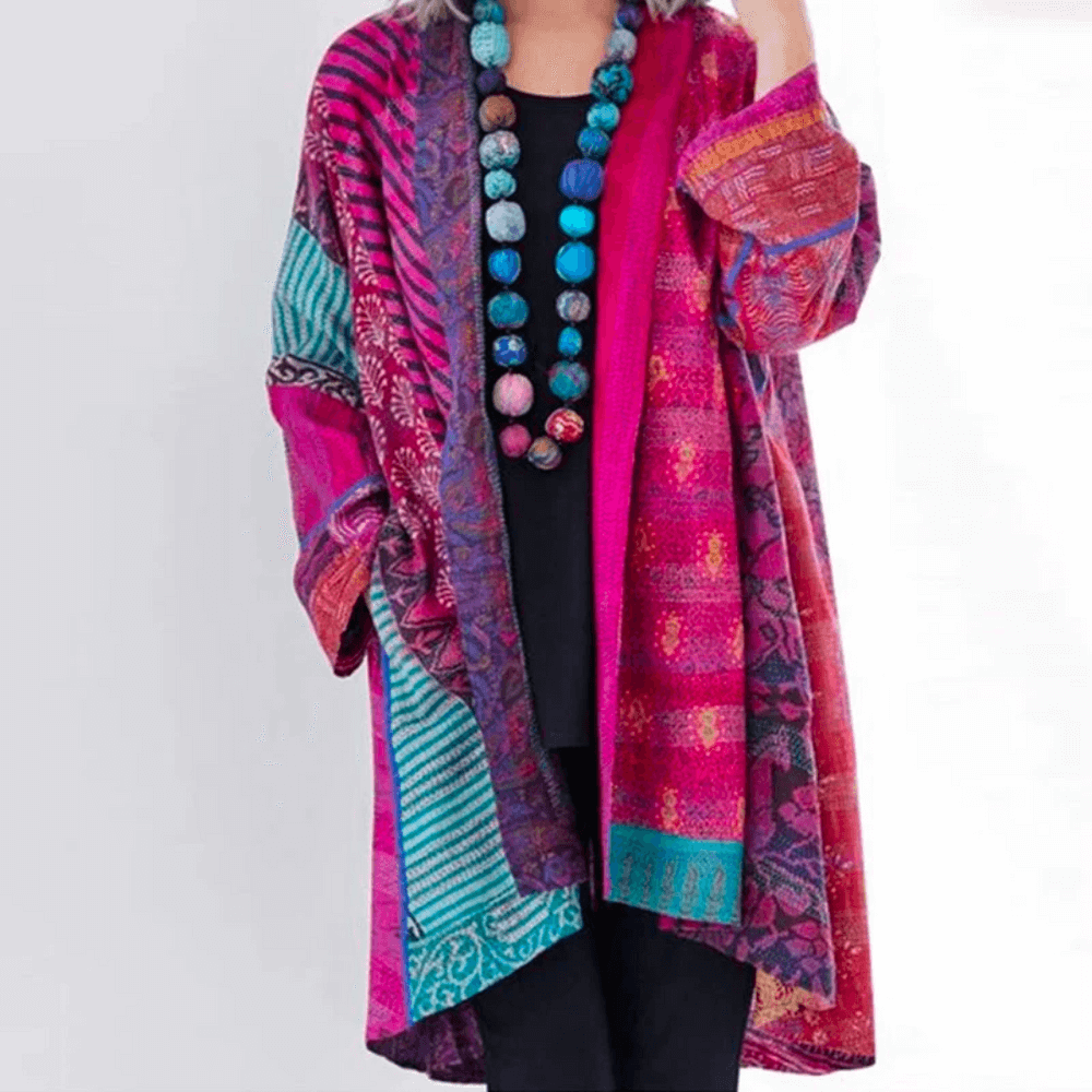 Women's Vibrant Modern-Vintage Cardigan