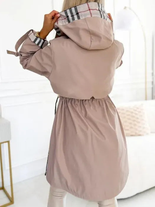 Women's Waterproof and Windproof Zip-Up Coat