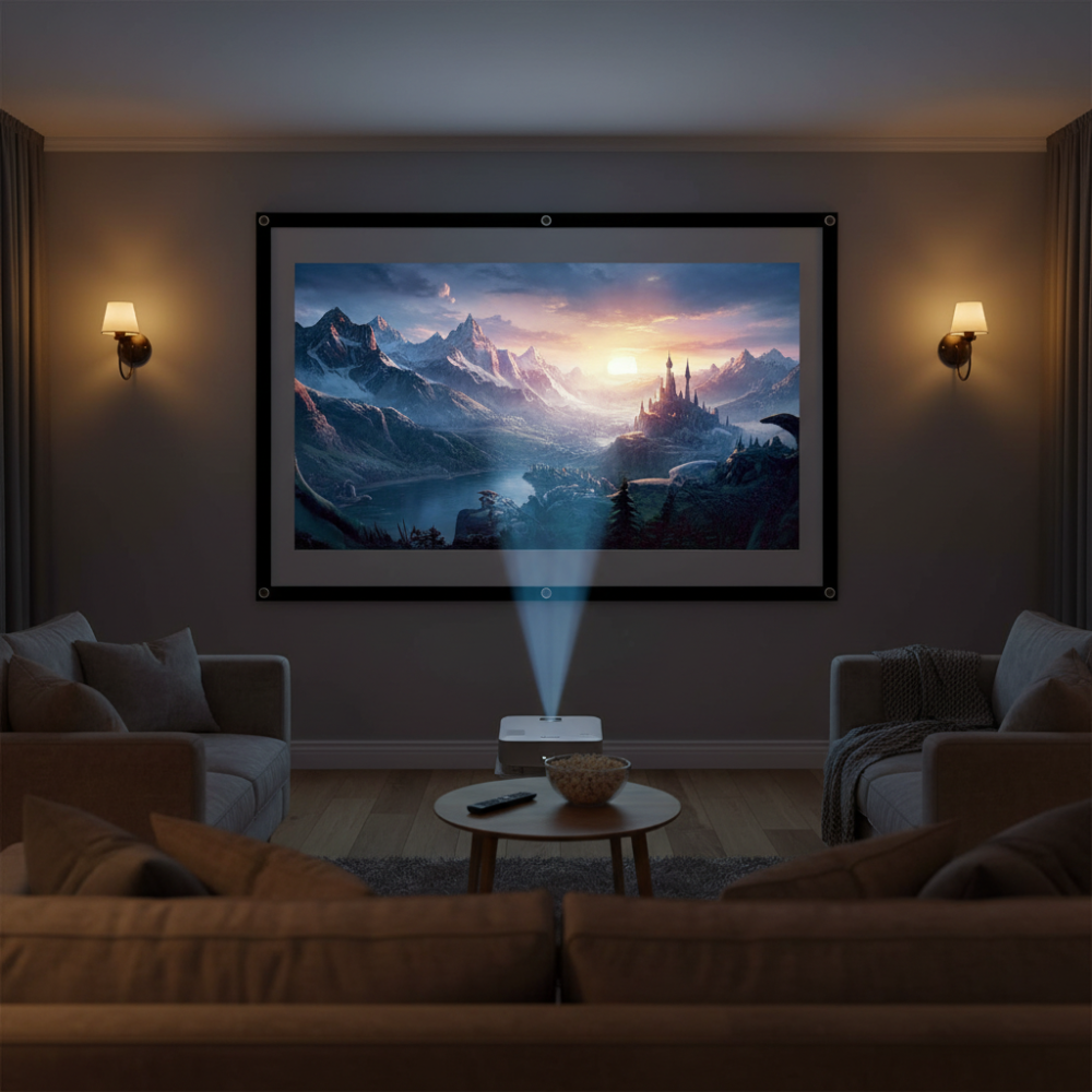 100-Inch Portable Projector Screen – 16:9 Aspect Ratio