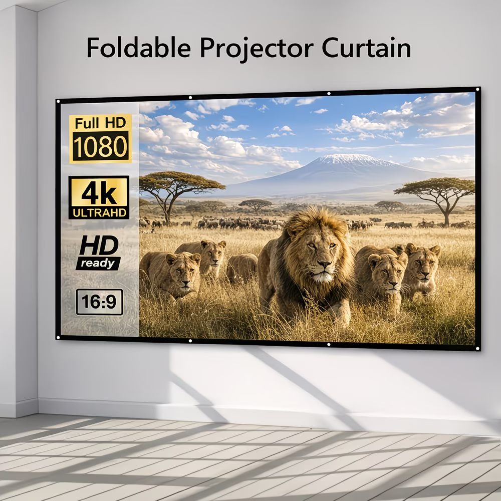 100-Inch Portable Projector Screen – 16:9 Aspect Ratio