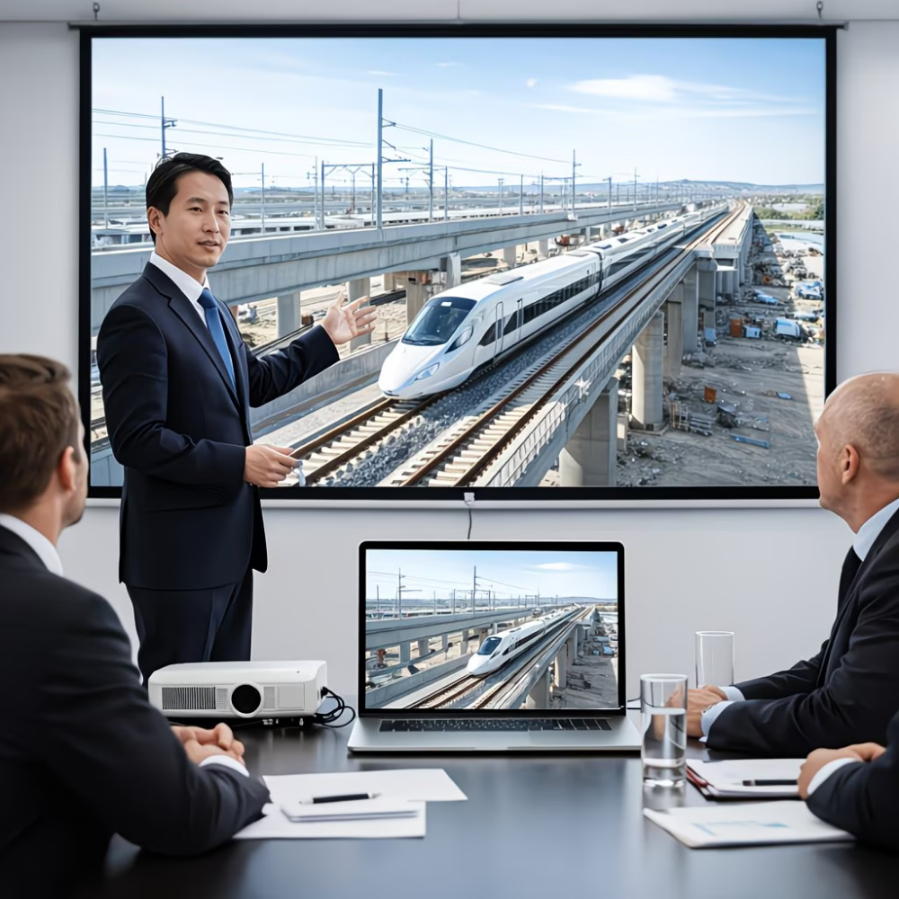100-Inch Portable Projector Screen – 16:9 Aspect Ratio