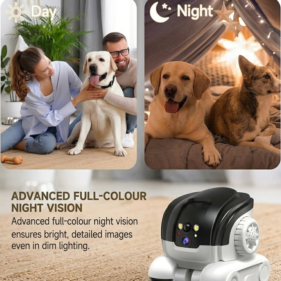 1080P Pet Camera – Two-Way Audio – Color Night Vision up to 10m – Motion Alerts – 32GB SD Card
