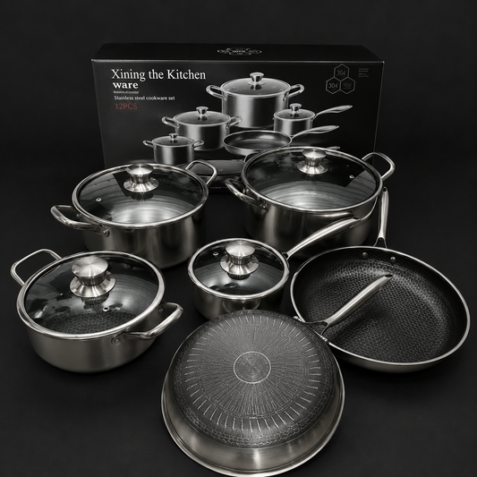 12-Piece Hybrid Cookware Set - Innovative Technology