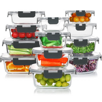 24-Piece Airtight Glass Food Storage Set