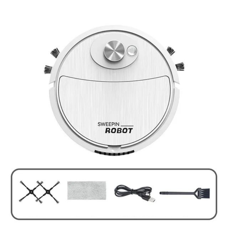 3-in-1 Robot Vacuum and Mop – Compact Design