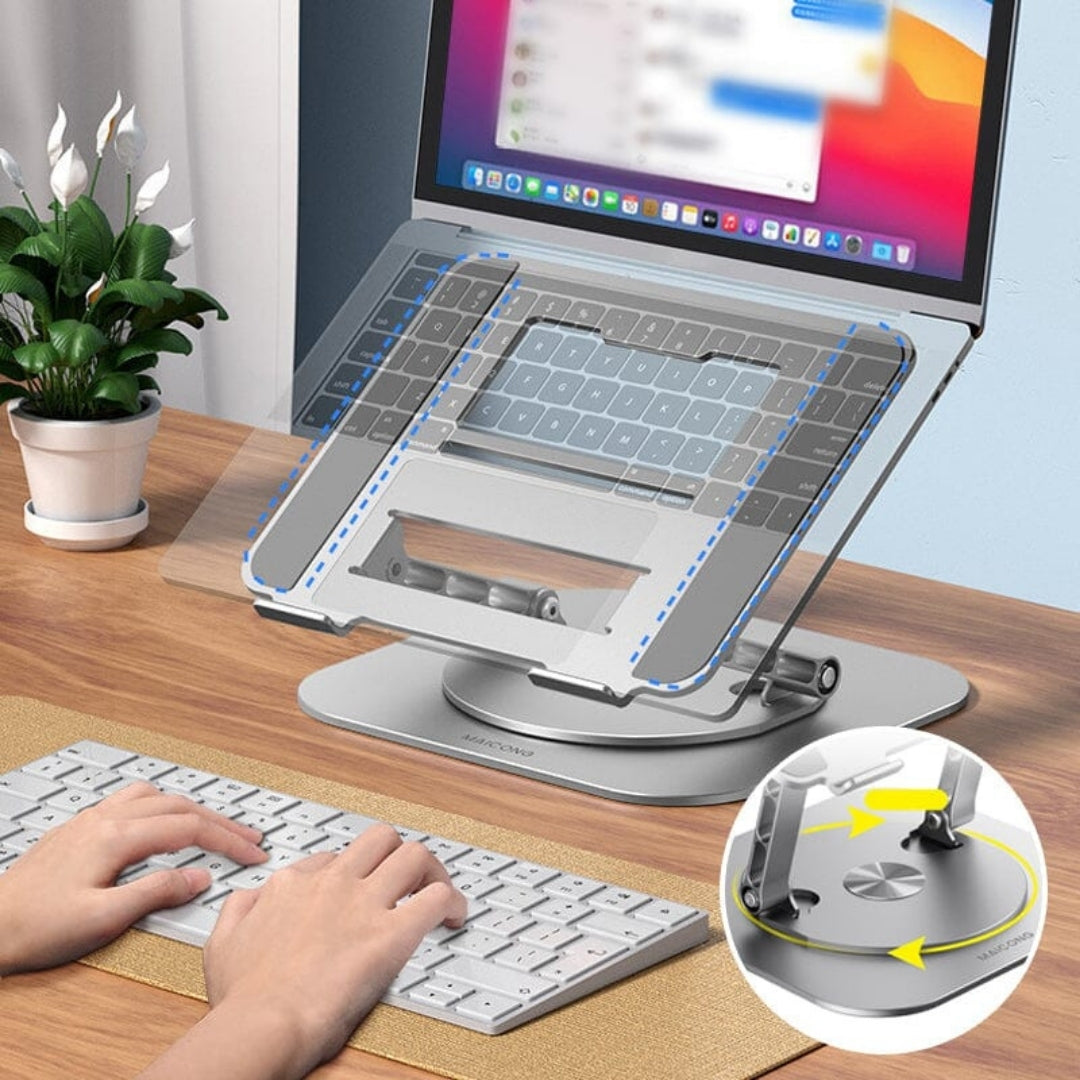 360° Rotating Aluminium Laptop and Tablet Stand