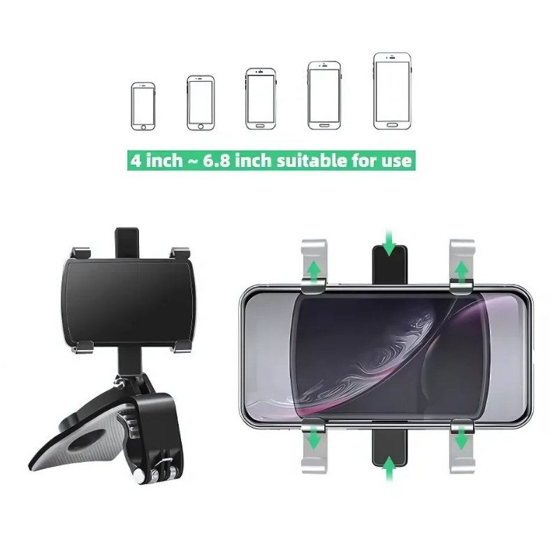360° Rotating Phone Holder with Strong Compact Grip