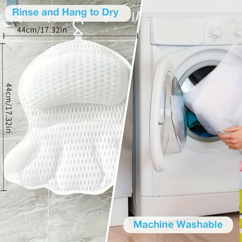 4D Deluxe Bath Pillow – Supports Neck & Back for Relaxation