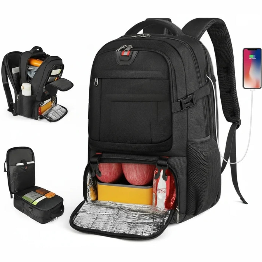 50L Travel Backpack with Cooler Compartment, Laptop Compartment and USB Port