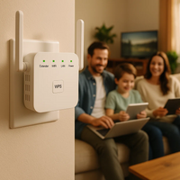 5G Dual-Band WiFi Extender, 300Mbps, Up to 1000 ft Range with WPS