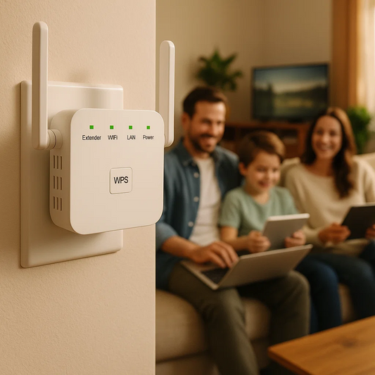 5G Dual-Band WiFi Extender, 300Mbps, Up to 1000 ft Range with WPS