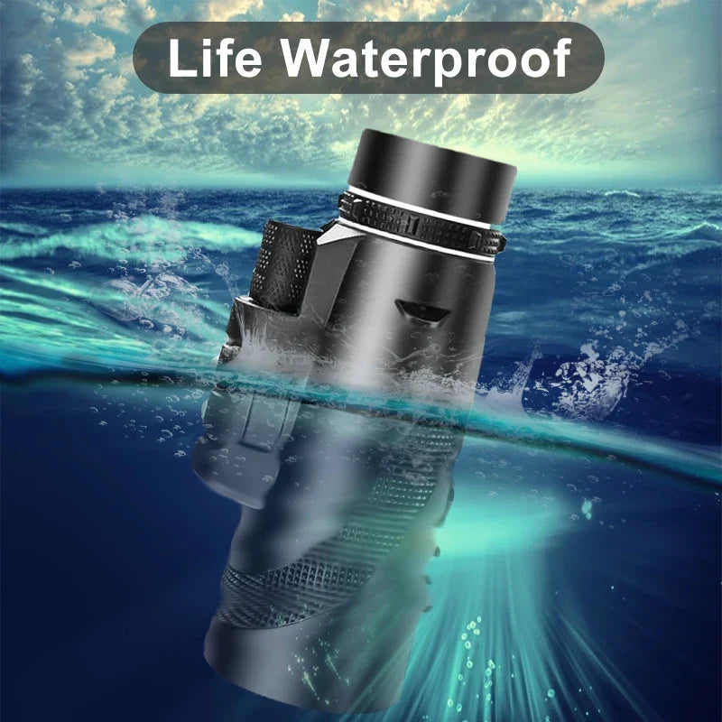 80x100 HD Zoom Monocular Telescope - Powerful Portable Telescope for Hunting, Camping, and Outdoor Exploration on the Go