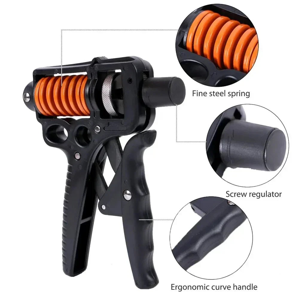 Adjustable 5–165 kg Heavy Hand Grip Strengthener - Finger Expander for Arm, Wrist, and Forearm Training