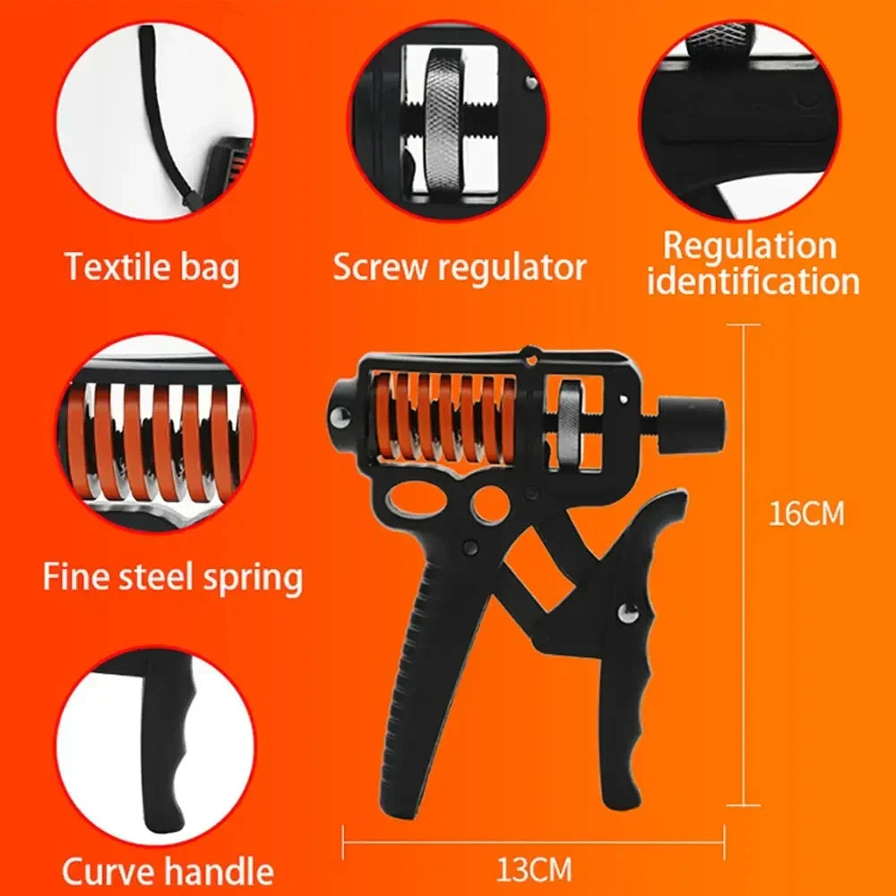 Adjustable 5–165 kg Heavy Hand Grip Strengthener - Finger Expander for Arm, Wrist, and Forearm Training