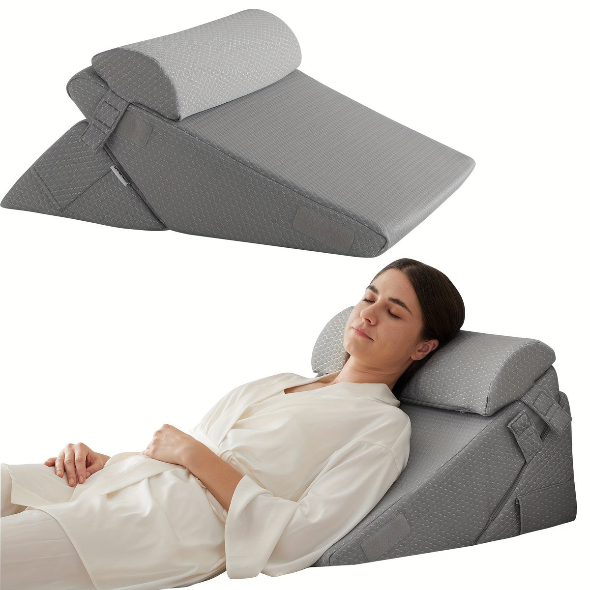 Adjustable Orthopedic Wedge Pillow - 7-in-1 Memory Foam Support System