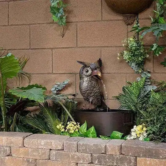 Animal Figurines Charming Outdoor Waterfall Fountain